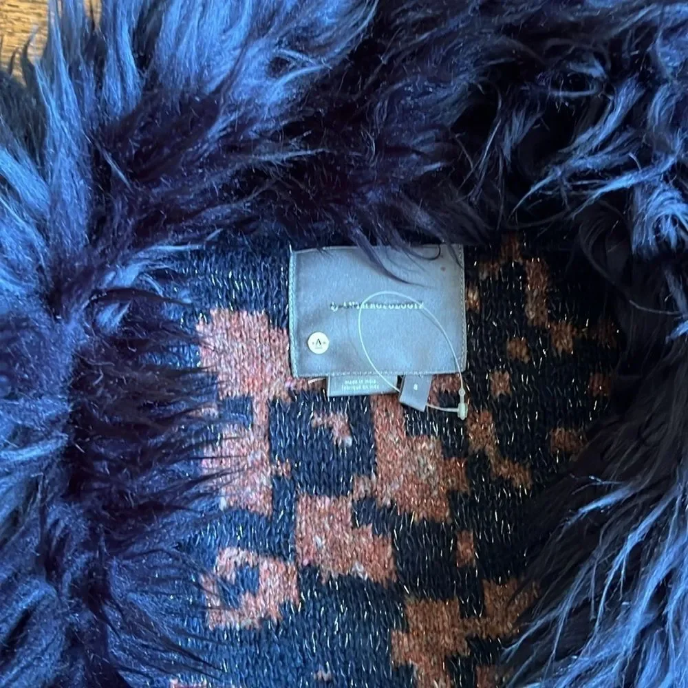 By Anthropologie Jacquard Cardigan Sweater Size Small
